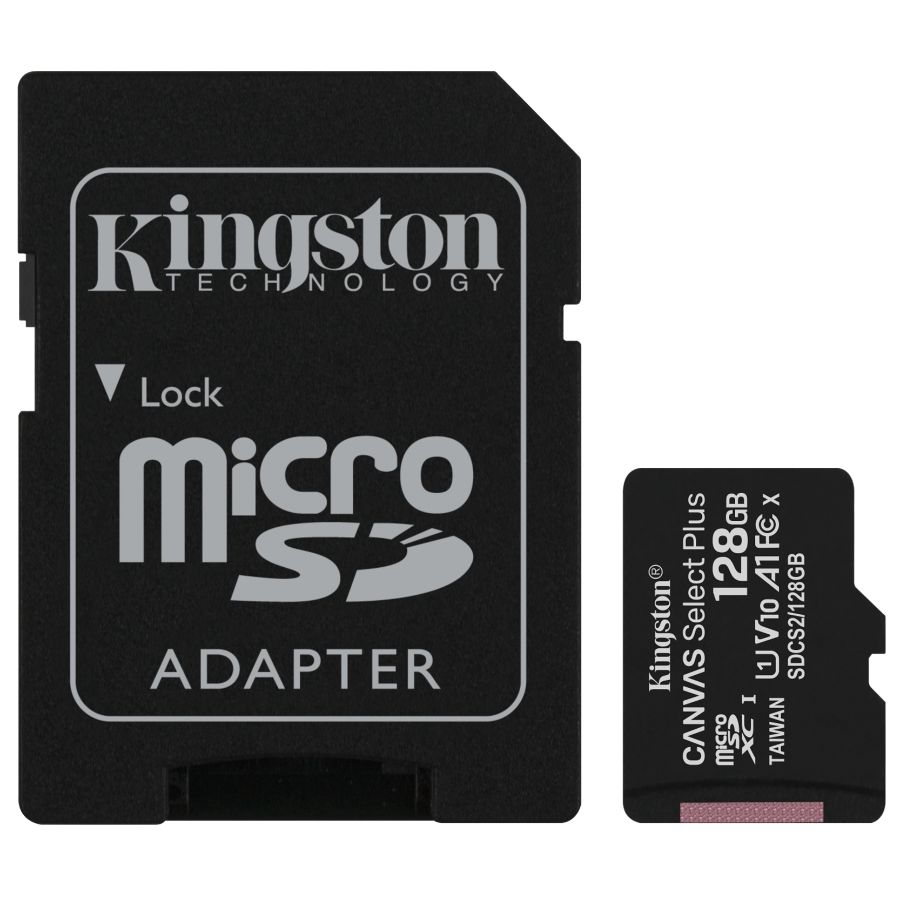 128 GB. MICROSD - SDCS2/128GB - KINGSTON CANVAS SELECT PLUS 100MB.