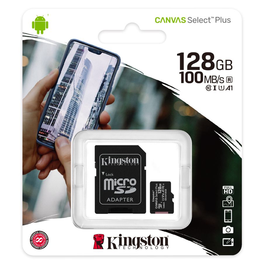 128 GB. MICROSD - SDCS2/128GB - KINGSTON CANVAS SELECT PLUS 100MB. - Imagen 2