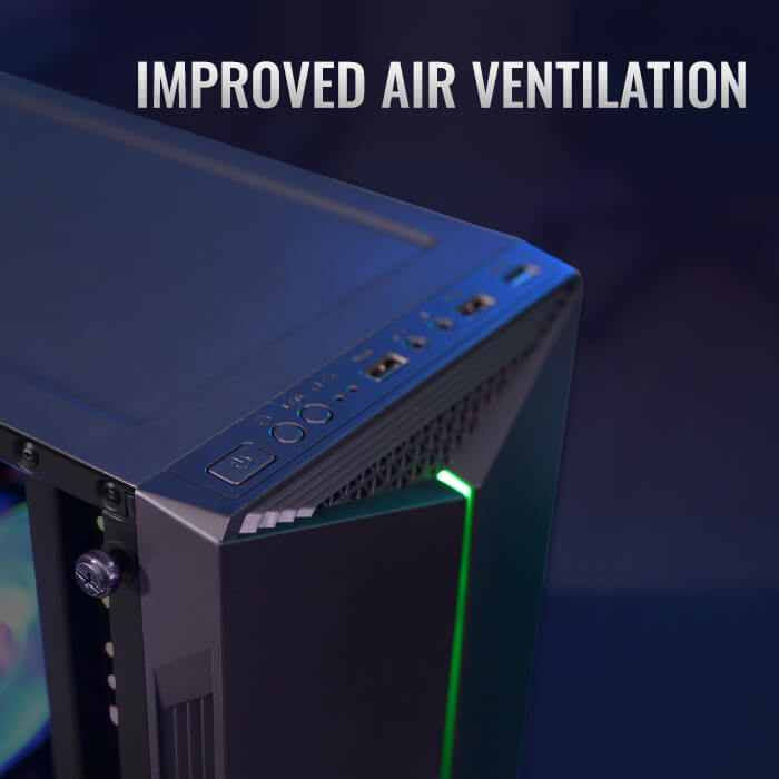 GABINETE AEROCOOL SPLIT BLACK ( MID TOWER ) - Imagen 4