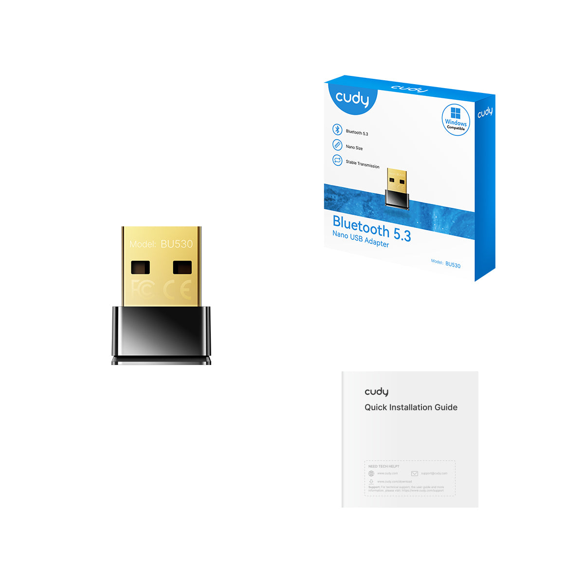 BU530 - CUDY NANO USB ADAPTER BLUETOOTH 5.3 - Imagen 3
