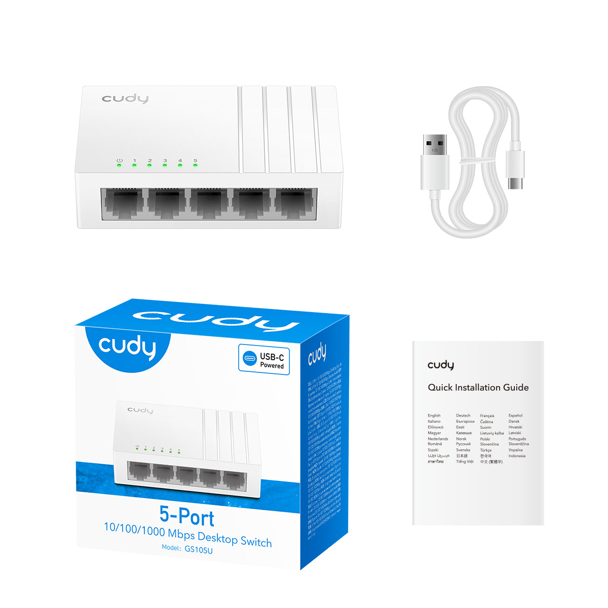 GS105U - CUDY 5-PORT 10/100/1000 MBPS DESKTOP SWITCH - Imagen 4