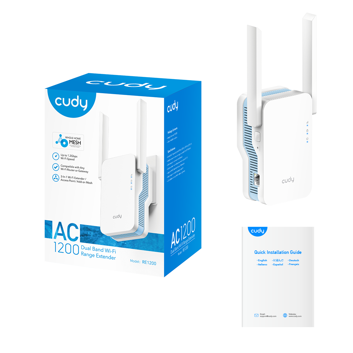 RE1200 - CUDY AC1200 DUAL BAND WI-FI RANGE EXTENDER - Imagen 6