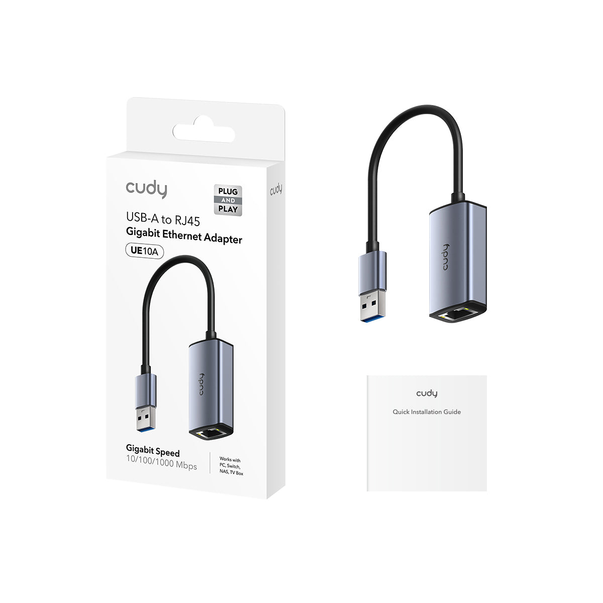 UE10A - CUDY USB-A TO RJ45 GIGABIT ETHERNET ADAPTER - Imagen 2