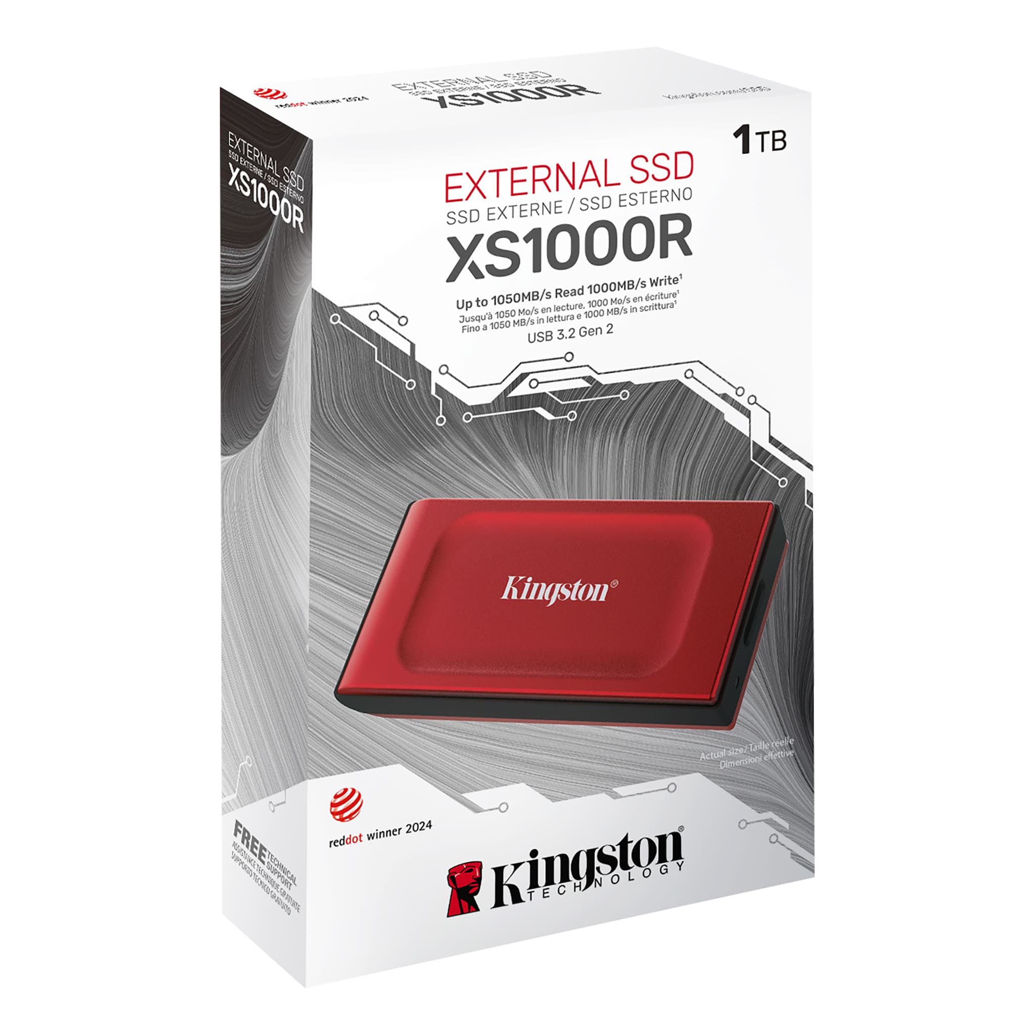 2 TB. EXTERNAL SSD XS1000R - KINGSTON RED - Imagen 3
