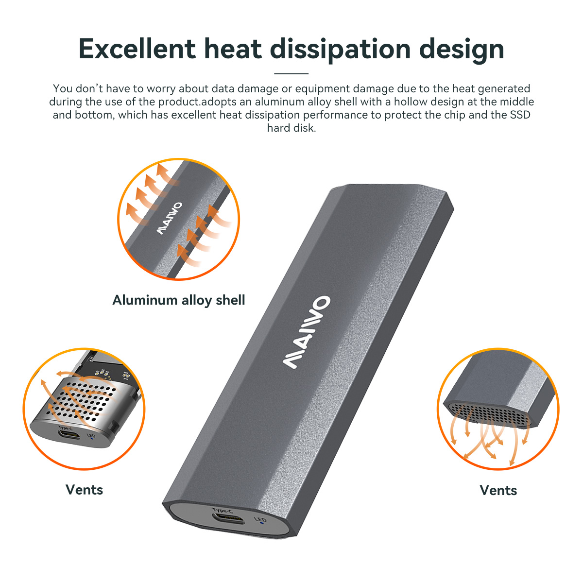 K1690P - MAIWO M.2 NVME SSD ENCLOSURE - Imagen 3