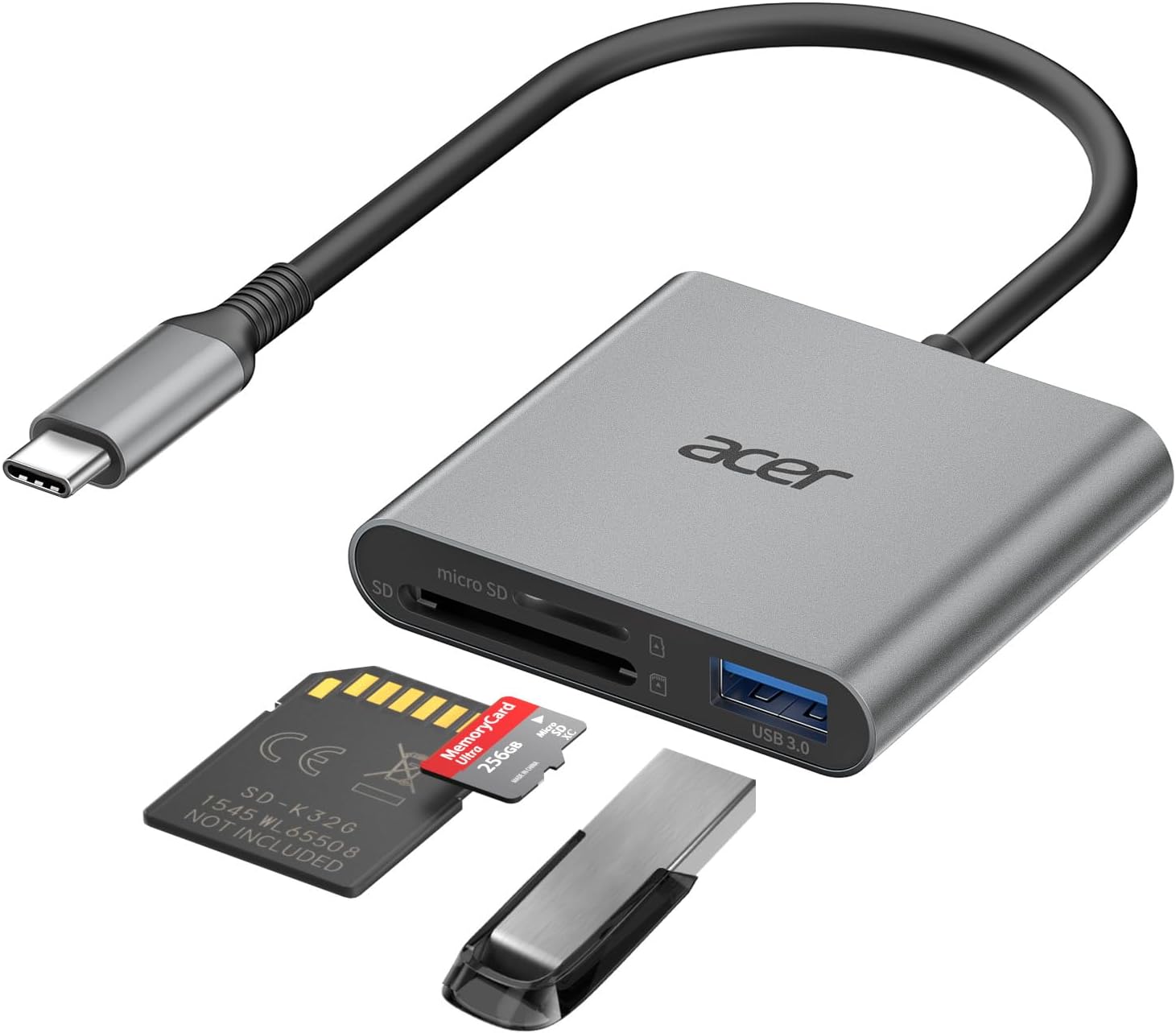 ODK4H0 - ACER 3 IN 1 USB-C SD CARD READER