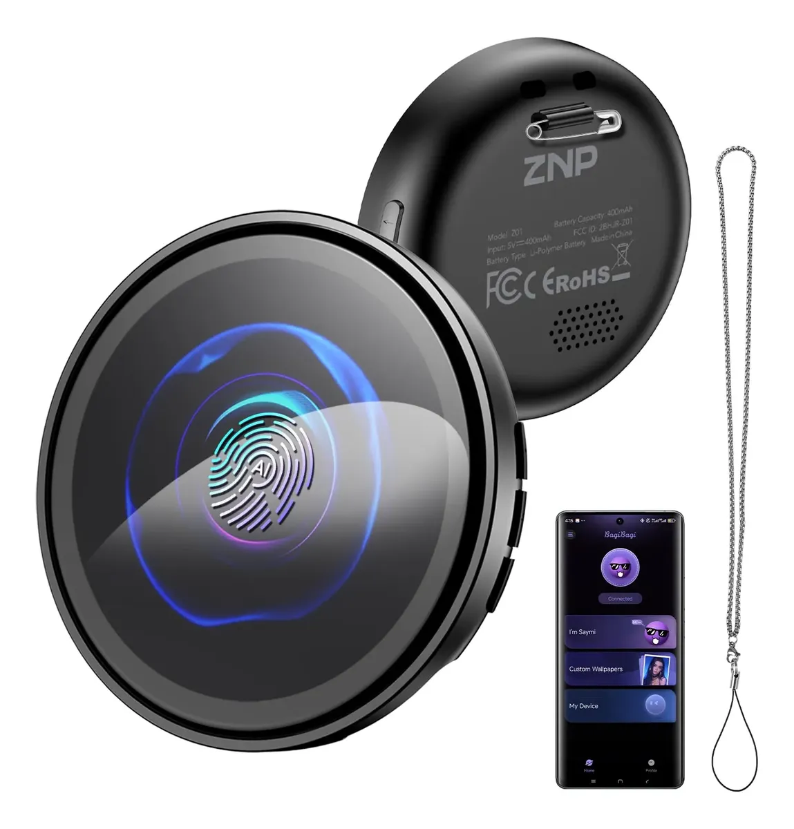 ZNP AI COMPANION DIGITAL BADGE, WEARABLE