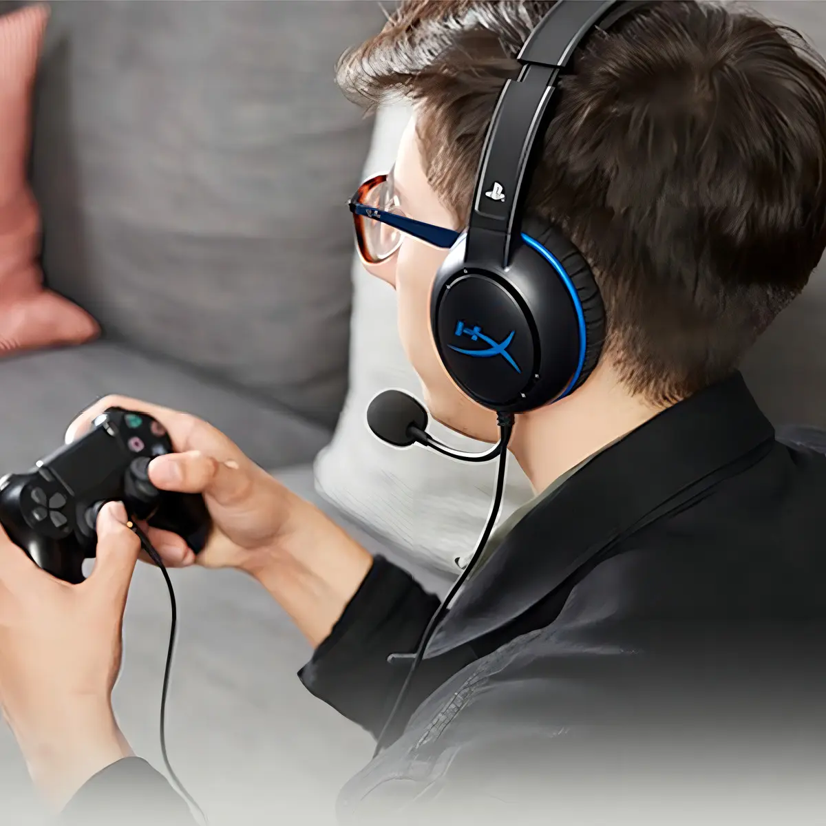 HX-HSCCHS-BK/AM - HYPER XCLOUD CHAT HEADSET PARA PS4 - Imagen 4