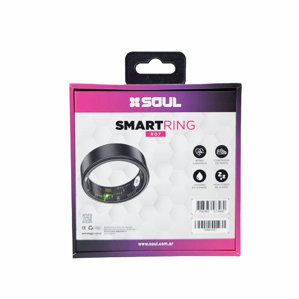 SMW-R07 - SOUL SMARTRING ANILLO 17.4MM NEGRO - Imagen 3